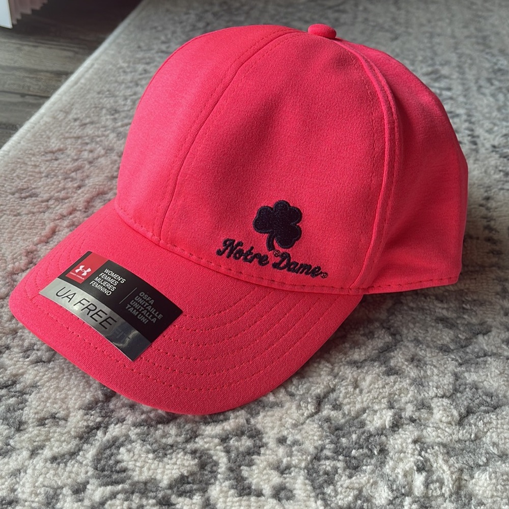 NWT UA Norte Dame neon pink women’s baseball cap